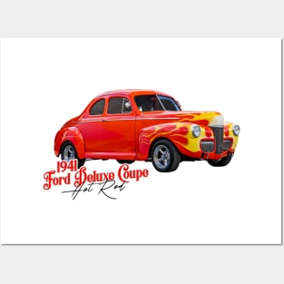 Customized 1941 Ford Deluxe Coupe Hot Rod Posters and Art